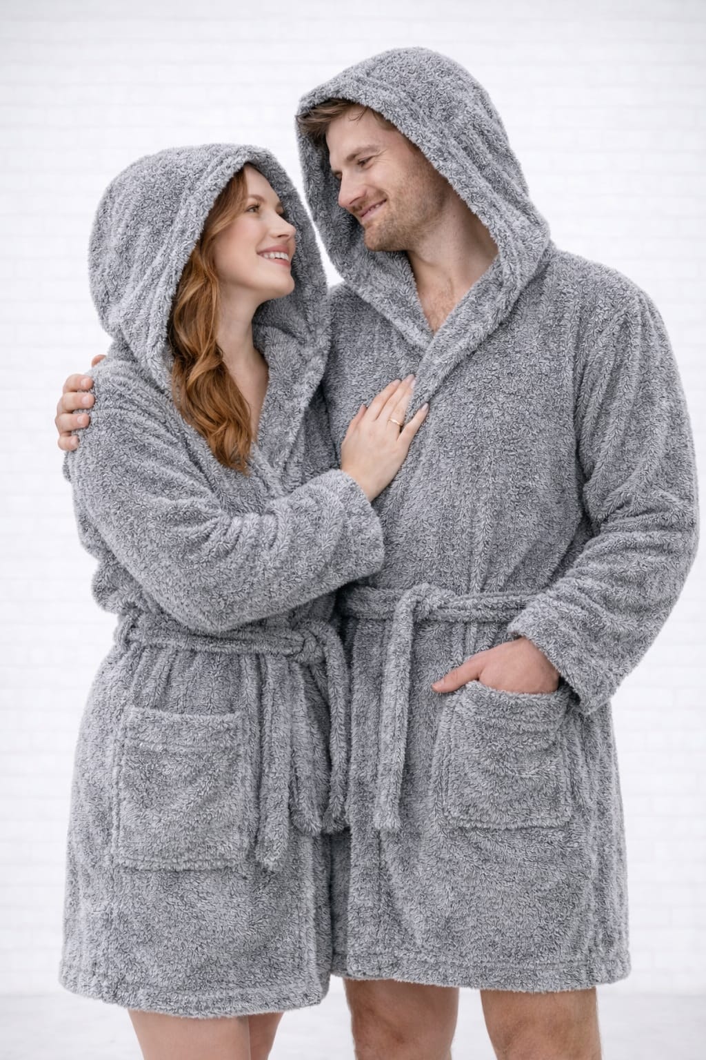 Erkek Gri Soft Dream Kapüşonlu Sabahlık