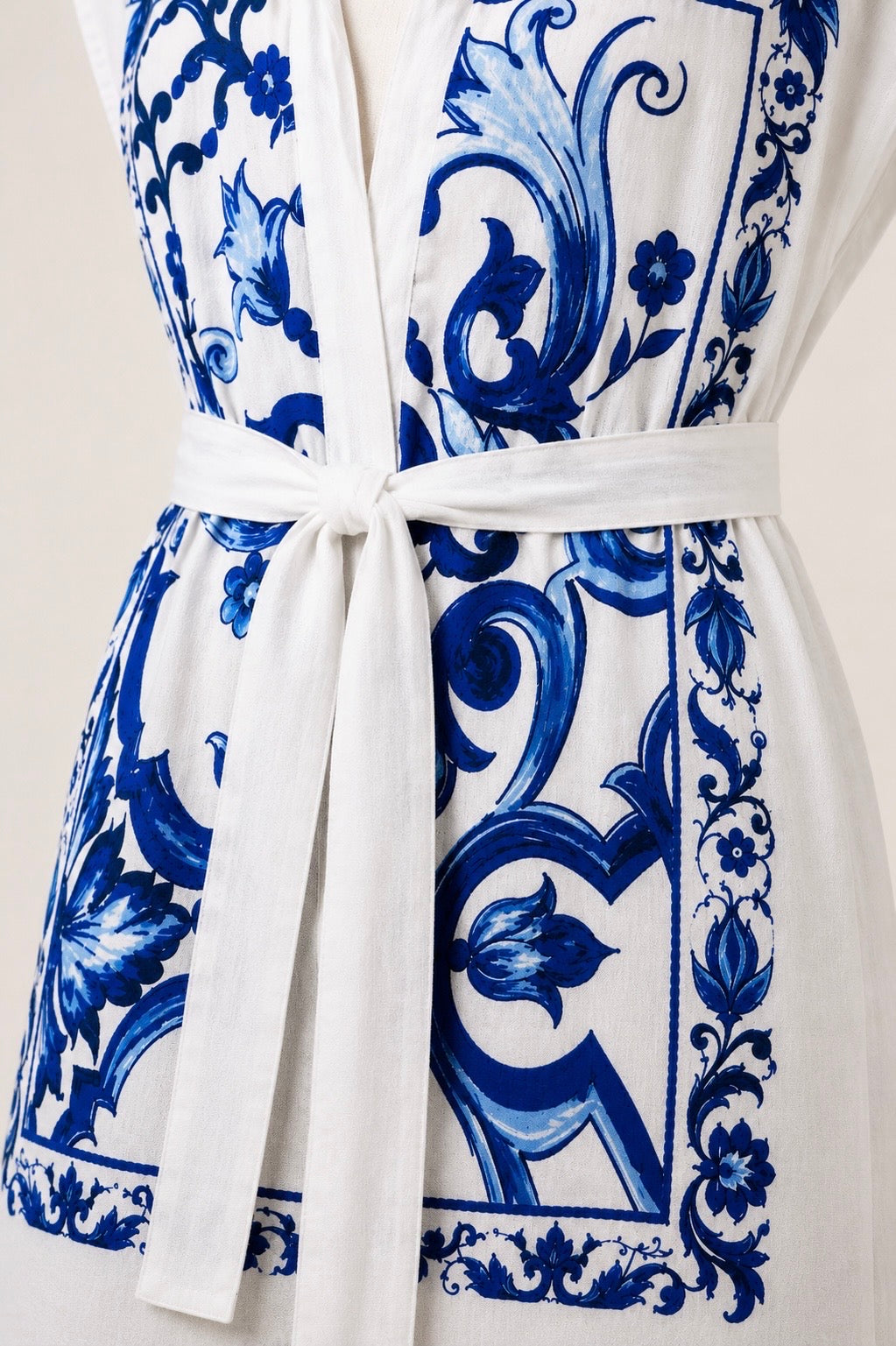 Maiolica Blue desen detay - bel bağı